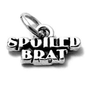 "SPOILED BRAT" CHARM IN STERLING SILVER